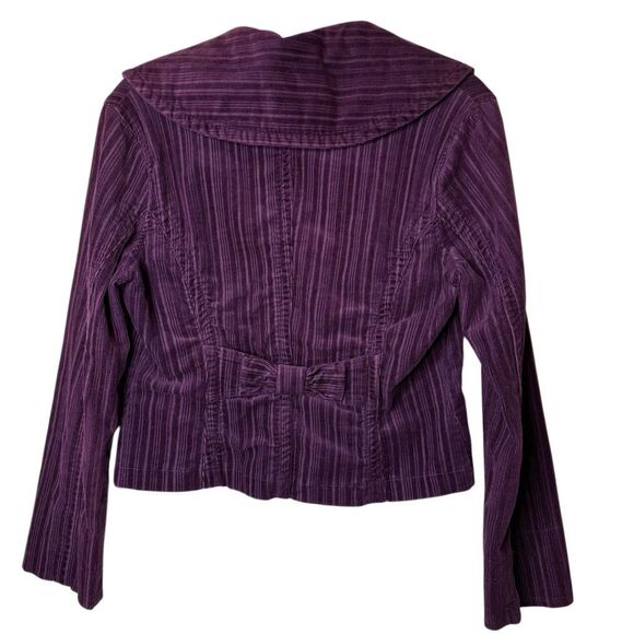Vintage Rewind Burgundy Corduroy Wide Collar Jacket Sz 6 Y2K, Preppy, Casual - Picture 4 of 10